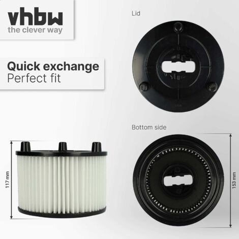 vhbw Set 2x Replacement Filters compatible with Bosch UniversalVac