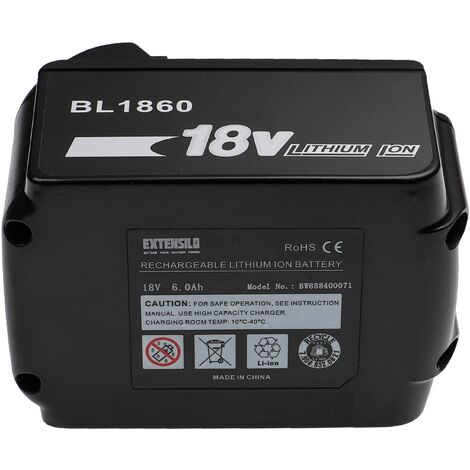 EXTENSILO Battery compatible with Makita BFR550Z BFR550RFE