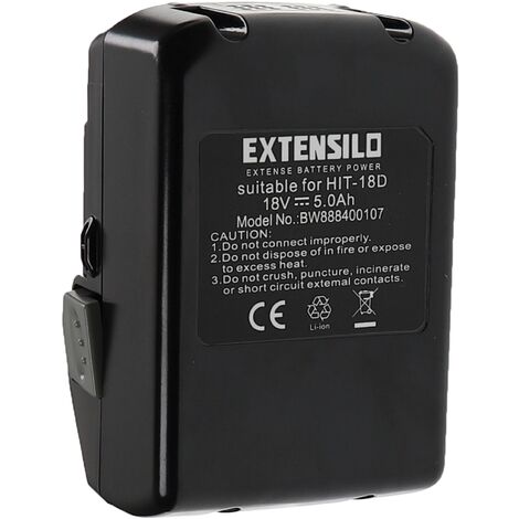 EXTENSILO 3x Replacement Battery compatible with Hitachi Hikoki