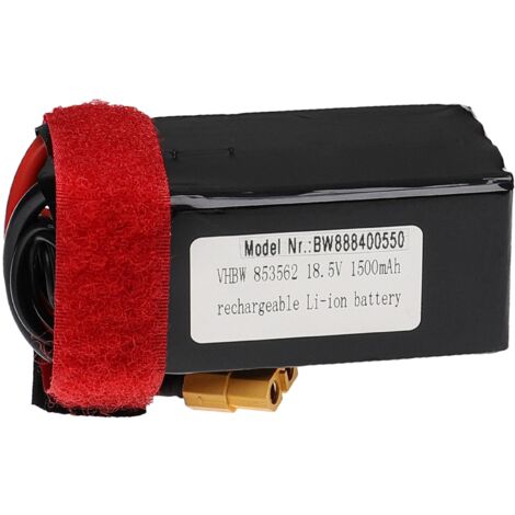 vhbw Battery compatible with XT60 Plug for Model Making Device e.g. Racing Car, Helicopter, Plane (1500mAh, 18.5 V, Li-polymer) (1/3)