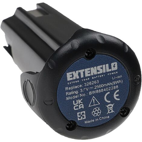 EXTENSILO Replacement Battery compatible with Bostitch GBT1850K Electric Work Tool, Cordless Screwdriver, Air Nailer (2500 mAh, Li-ion, 3.6 V) (1/4)
