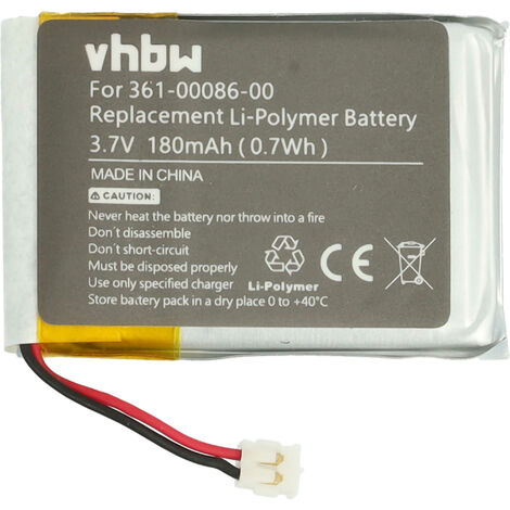vhbw Battery Replacement for Garmin 361-00086-11 for Smartwatch Watch Fitness Bracelet (180mAh, 3.7 V, Li-polymer) + Tools (1/5)