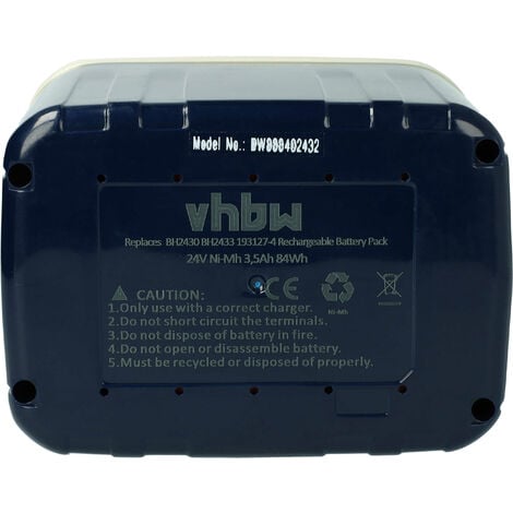 vhbw Battery Replacement for Makita BH2433 for Electric Power Tools (3500 mAh, NiMH, 24 V)