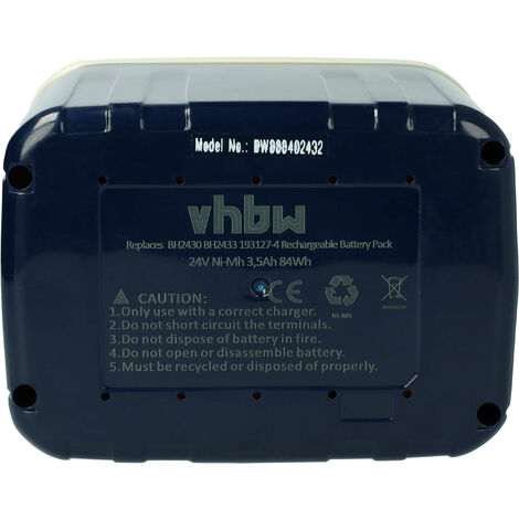 vhbw Replacement Battery compatible with Makita DK2405HF, TW200D, TW200DRA Electric Power Tools (3500 mAh, NiMH, 24 V)