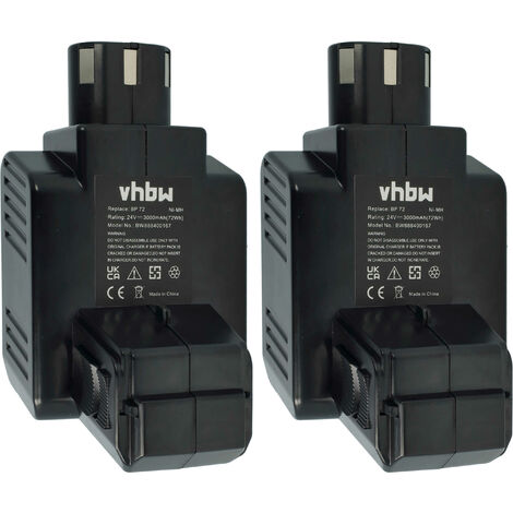 vhbw 2x Battery compatible with Hilti TE 5 A Power Tools (3000 mAh, NiMH, 24 V)