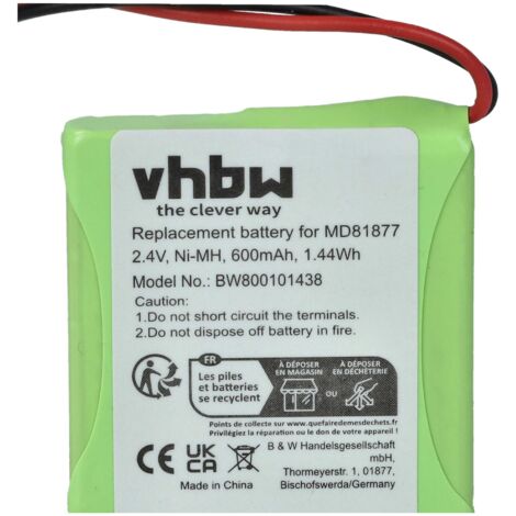 Vhbw 10x Replacement Battery Compatible With Medion MD82973