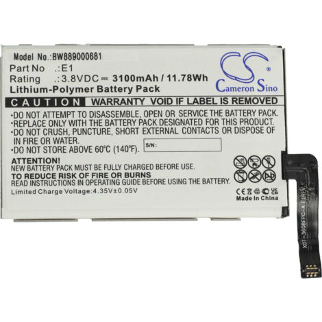 vhbw Battery compatible with GlocalMe U2, U2CS, U2S Mobile Router Modem Hotspots (3100mAh, 3.8 V, Li-polymer) (1/5)