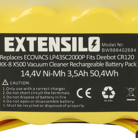 EXTENSILO Batería compatible con Cecotec Conga 890 Slim, Slim, Slim 890,  Slim 890 Wet, Slim Wet