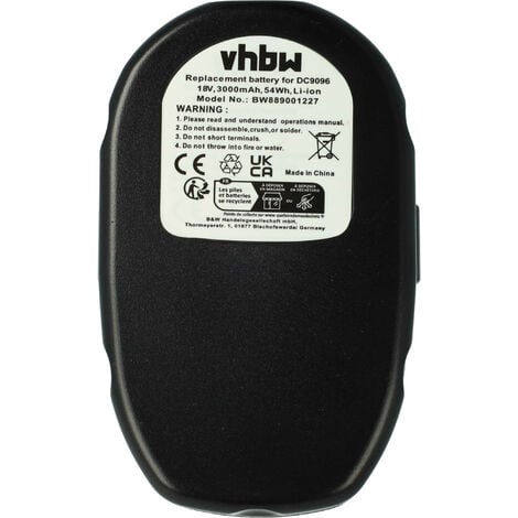 vhbw Battery Replacement for Dewalt DC9096, DE9039, DE9095, DE9096