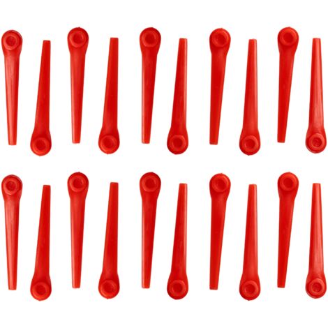 vhbw 20x Replacement Blade compatible with Gardena AccuCut 450Li 8841, 450Li 8841-20, EasyCut Li-18/23R 9823, Li-18/23R 9823-20 Cordless Strimmer - Cutter Blades, Orange, Plastic (1/5)