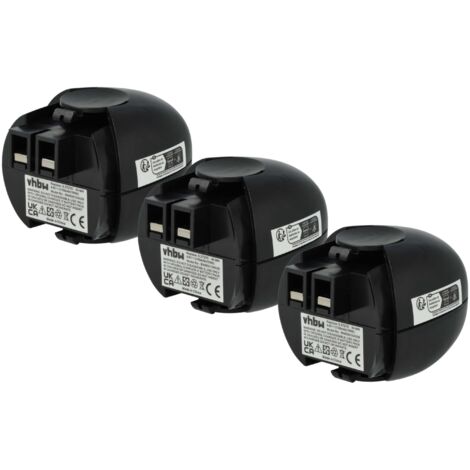vhbw 3x Replacement Battery compatible with Metabo 6.02410.50, 6.27000.00, Powermaxx 4.8, 600059510 Power Tools (2100 mAh, NiMH, 4.8 V)