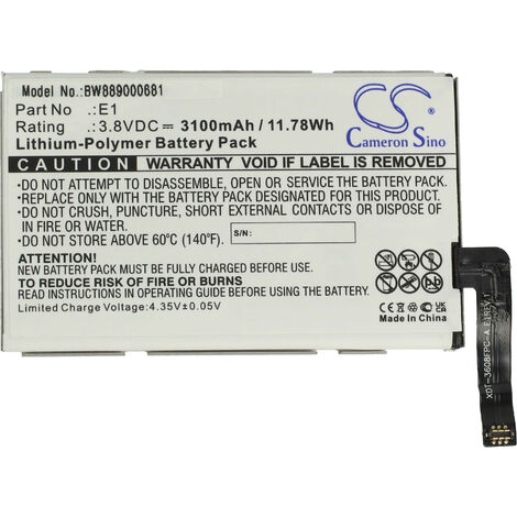 vhbw Battery Replacement for GlocalMe E1, GLMU18A02 for Mobile Router Modem Hotspots (3100mAh, 3.8 V, Li-polymer) (1/5)