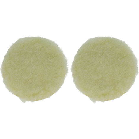 vhbw 2x Polishing Pad compatible with Bosch PEX 400 AE Eccentric & Orbital Sanders - 12.5 cm working diameter, 16 g, beige (1/5)