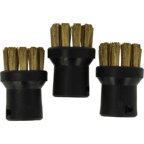 vhbw 3x Round Brush compatible with Kärcher SC 4, SC 3 Premium, SC