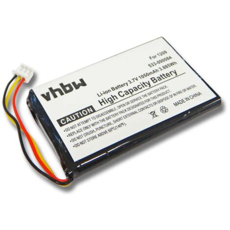 vhbw Battery Replacement for Logitech 533-000084, 1209 for Remote Control (1050mAh, 3.7 V, Li-ion)