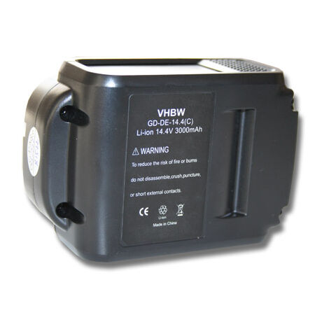 vhbw Battery compatible with Dewalt DCF835C2, DCG422M2, DCF835L2, DCF836N, DCF836M2, DCF836D2 Power Tools (3000 mAh, Li-ion, 14.4 V)