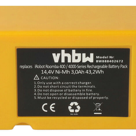 Vhbw Batterie compatible avec iRobot Roomba Red 4100, Sage 4110