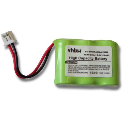 vhbw Battery compatible with Dogtra 150NCP Collar 175NCP Collar 175NCP dog training collar Dog Collar Trainer 210mAh 3.6 V NiMH