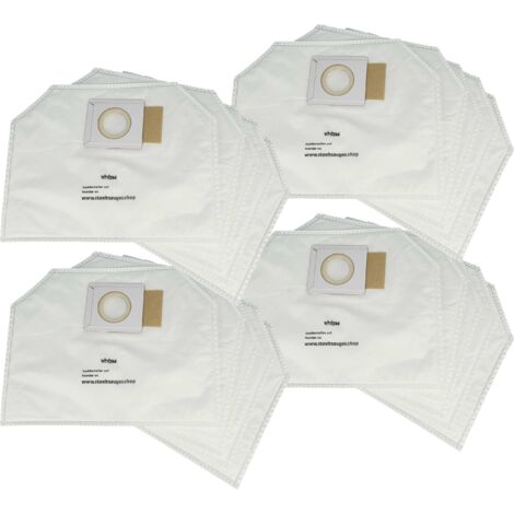 vhbw 20x Vacuum Cleaner Bag compatible with Makita DVC260ZXU Vacuum Cleaner - Microfleece White (1/5)