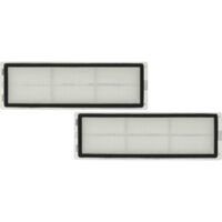 vhbw 2x HEPA Filter with Frame compatible with Dreame D9, F9 Robot Vacuum Cleaner - Air Filters, 15 x 5 x 1.4 cm