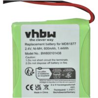 Vhbw Batería Recargable Reemplaza SL30013 Para Teléfono Fijo O Inalámbrico (400 MAh, 2,4 V, NiMH