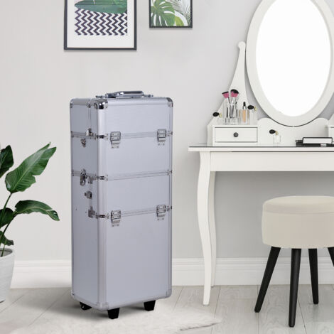 Maletin Maquillaje Profesional 35.5x23x86cm Maleta Trolley 4 Piso Peluqueria  NUE