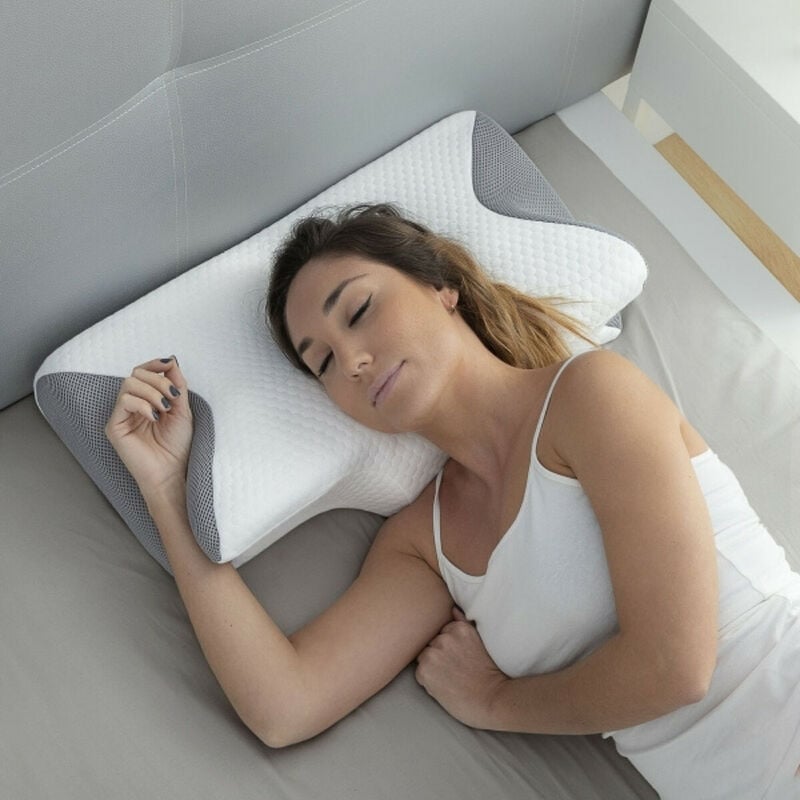 Almohada de apoyo lumbar de gel para aliviar el dolor de espalda baja,  almohada de espuma viscoelástica refrescante para dormir, cojín de sueño de