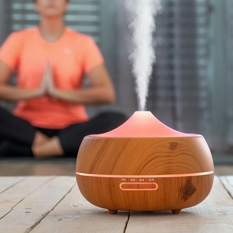 Humidificador Difusor Aromas Diseño Chimenea + Esencia