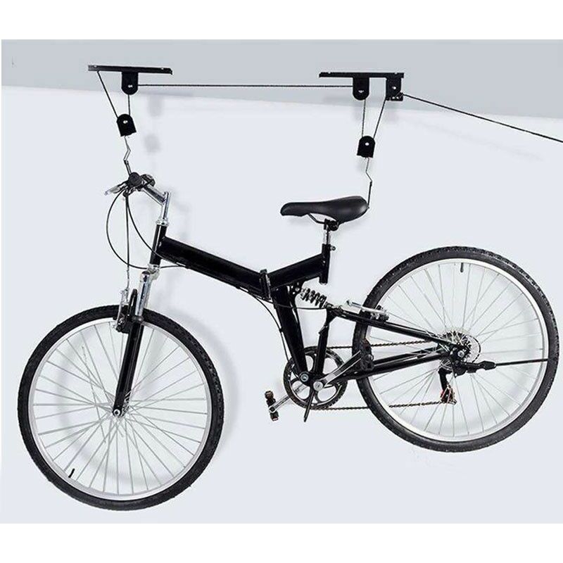 Supporto appendi bici staffa gancio soffitto garage carrucola bicicletta  20KG