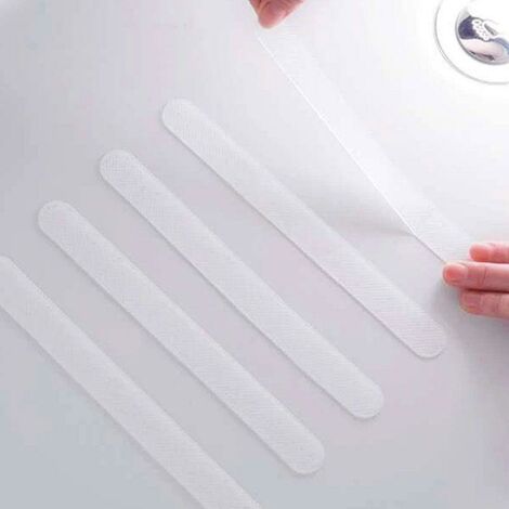 20 Strisce adesive antiscivolo trasparenti per vasca bagno/doccia