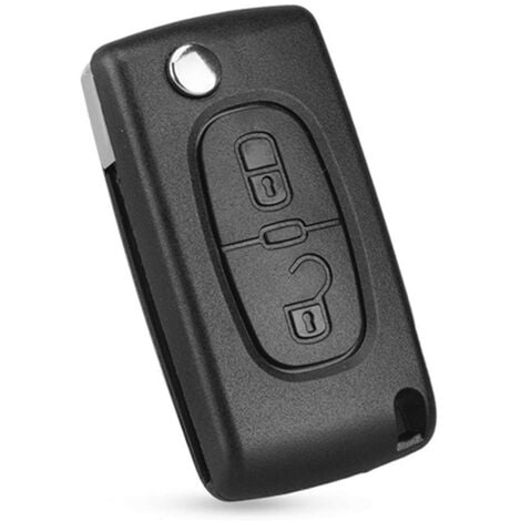 2-Knopf-Autoschlüsselhülle mit Klappmechanismus, kompatibel mit