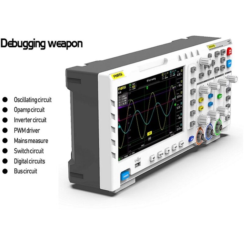 Generatore di segnale per oscilloscopio LCD TFT da 7 pollici a doppio canale  Larghezza di banda 100 MHz x 2 1 GSa/s