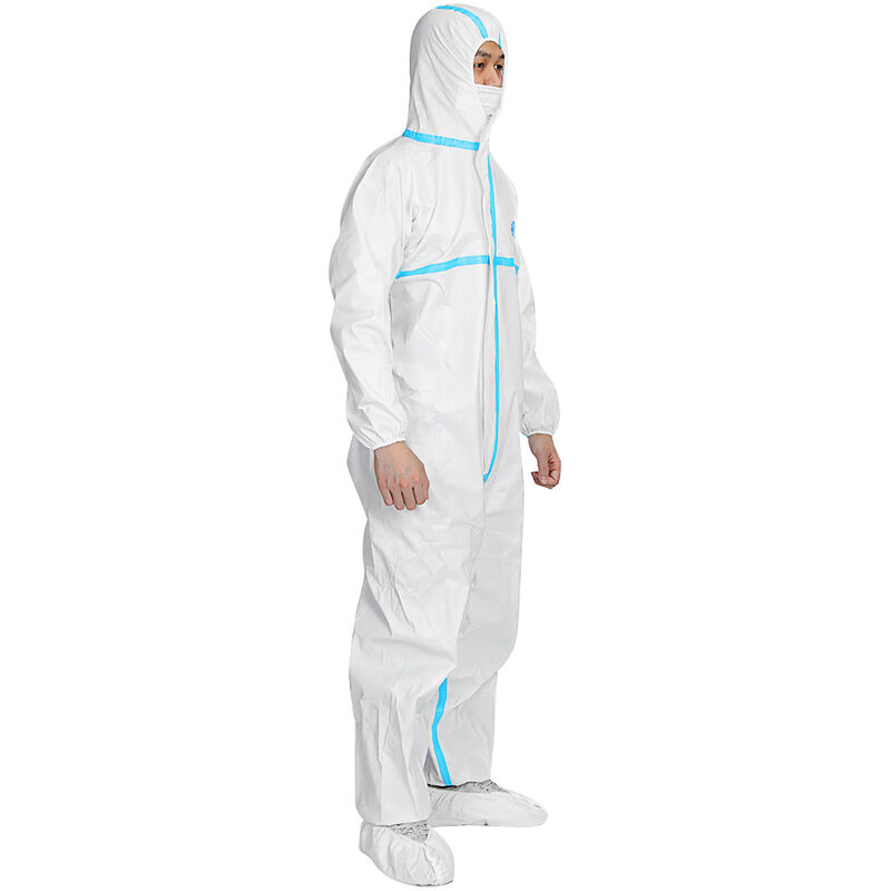 Tute monouso in PPE monouso blu scuro non tessuto materiale resistente  all'acqua