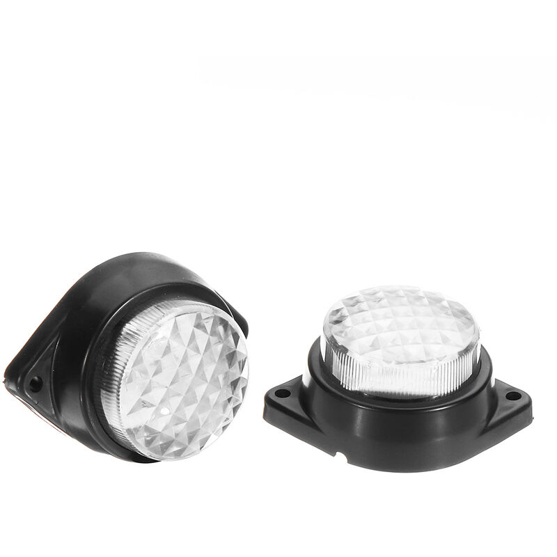 Luce LED rotonda bianca da 24 V Luce di posizione laterale anteriore  posteriore per lampadine di segnalazione 6 LED per camion con rimorchio