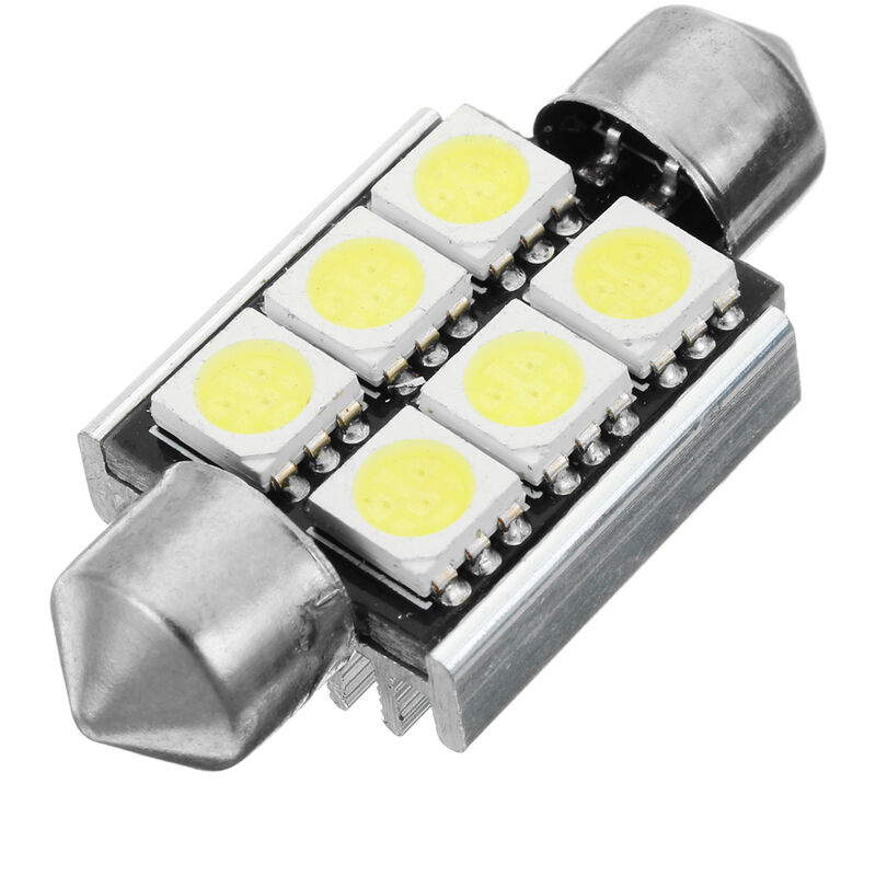 5050 SMD 6 LED C5W Car LED Auto Interno Cupola Porta Lampada Lampadina  Pathway 12V Luce da lavoro