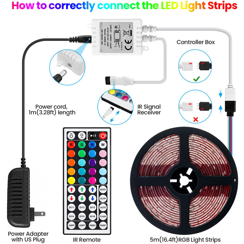 Striscia LED - 3 Metri - 3000K-6500K - 24V - 9W - Pronto all'uso 