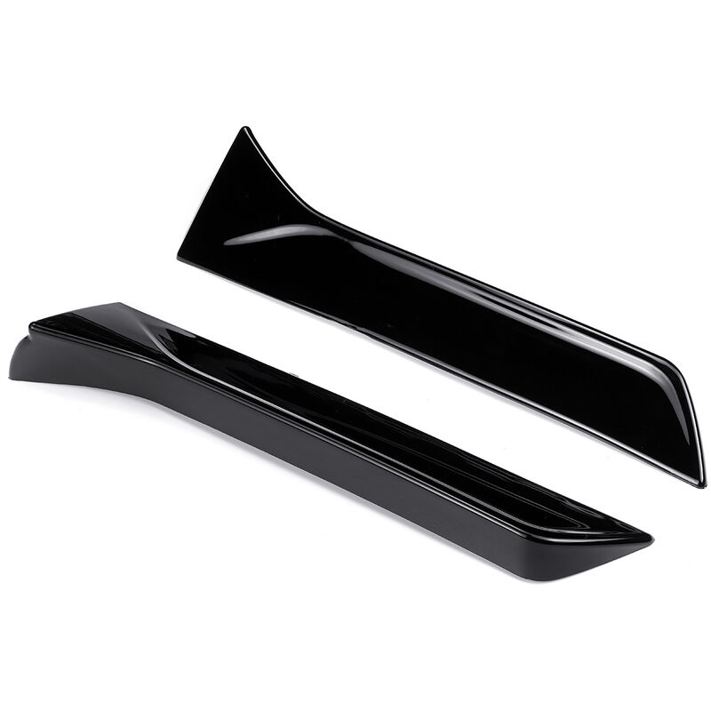 2pcs Nero Lucido Lunotto Posteriore Ala Laterale Tetto Spoiler Splitter Per  SEAT LEON 2013-2021