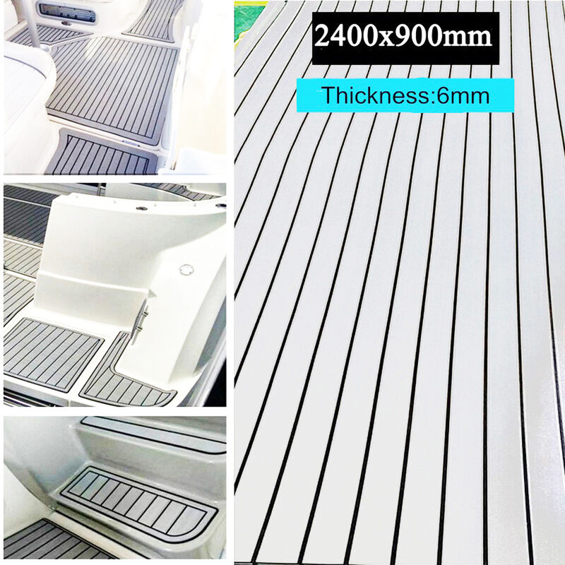 Rotolo di moquette adesiva per Yacht Decking in schiuma EVA Barca grigio  scuro 900 x 2400 x 6 mm Agito