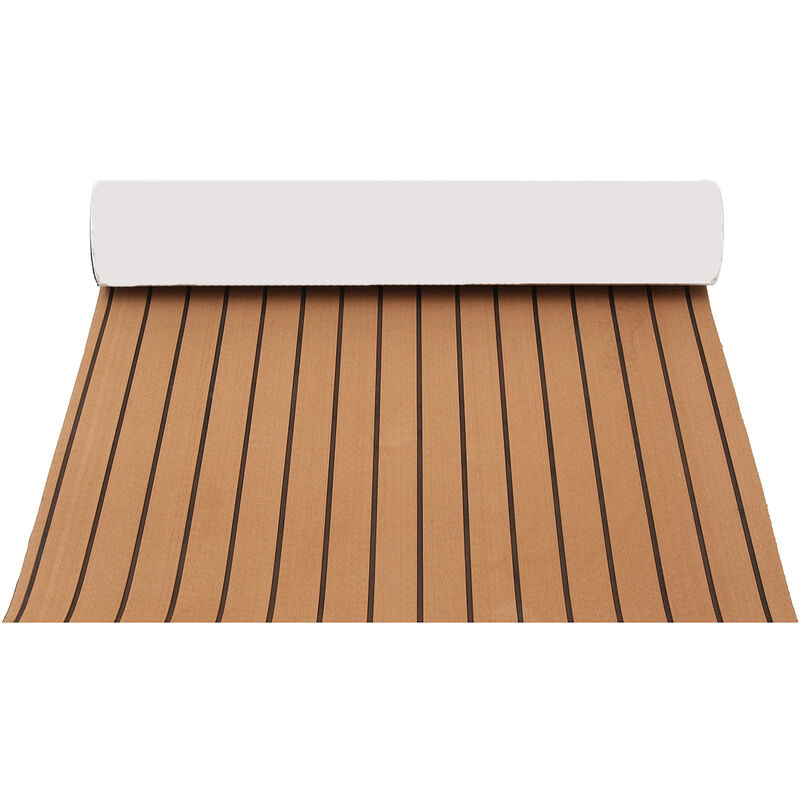 Rotolo Tappeto Adesivo per Yacht Schiuma EVA Decking Barca Marrone 300 x 90  x 0,6 cm