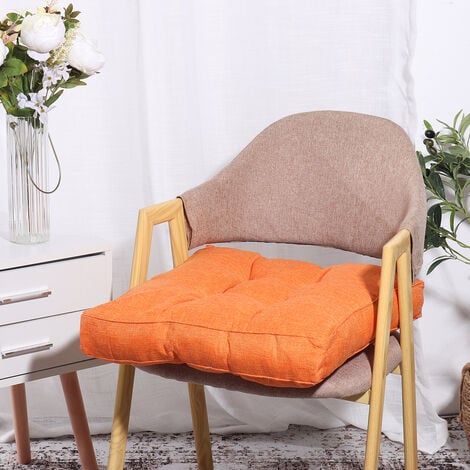 Cuscino per sedia Cuscino spesso per sedia da cucina, cuscino per sedile  50x50x9 cm Arancione