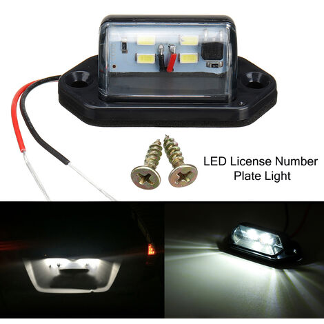 1x 4 LED universali 12V / 24V luci targa per camion rimorchio