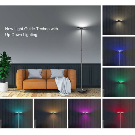 Lampada da terra L.168cm 2000LM 2700-6500K+RGB Dimmerabile Controllo APP  BlitzWill Lampade di design Smart LED RGB Luce per arredo camera da letto  Soggiorno Illuminazione interna