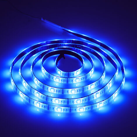 Set di 2 Strisce LED 2 m RGB multicolore illuminazione 12V Banda 5050 con  telecomando