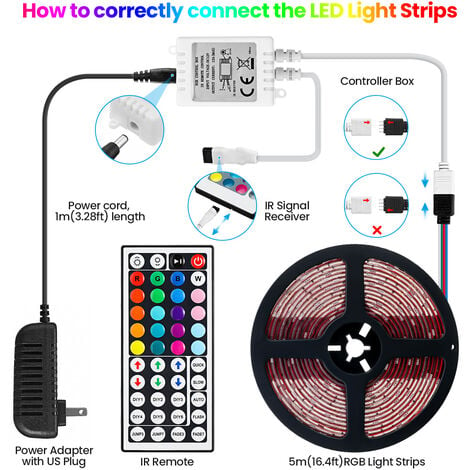 Striscia LED 12V · RGB Cambia Colore · Per Interno IP20 · Basso Consumo ·  Bobina da 5 m - Strisce LED - Illuminazione