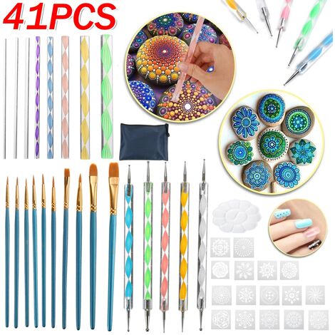 Generic 16 Pcs Mandala Dotting Tools for Painting Rocks Mandala