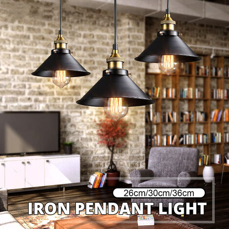 Embleton Lampada a Sospensione Industriale, Vintage, Retrò, Attacco E27