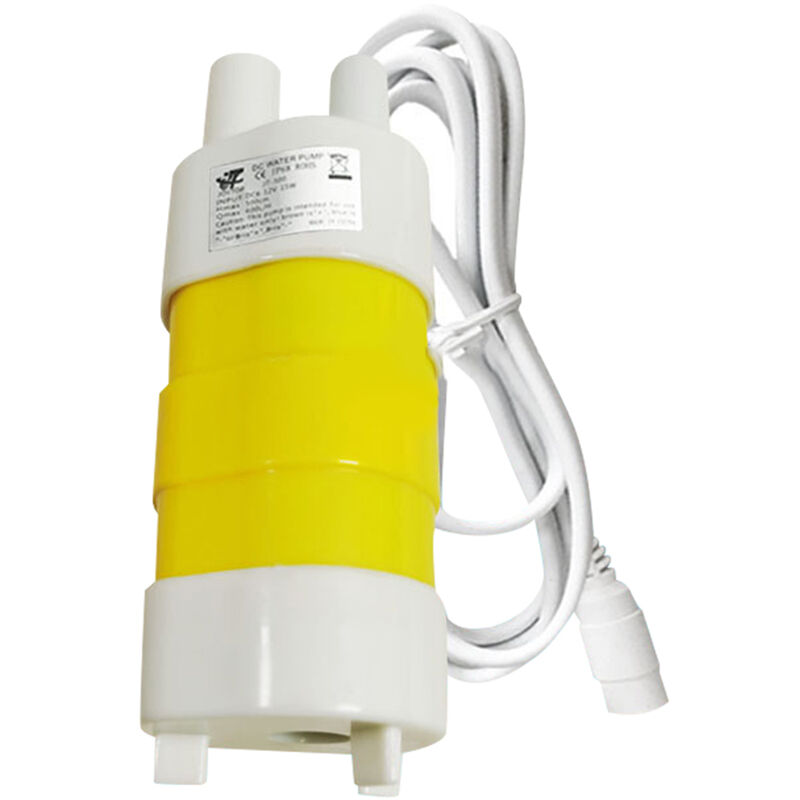 Bürstenlose Tauchwasserpumpe für Aquarien, JT-500, DC 12 V, 600 l/h, 5 m  Wasserhöhe, energiesparend und geräuscharm, ideal für Springbrunnen und  Aquarien (gelb)