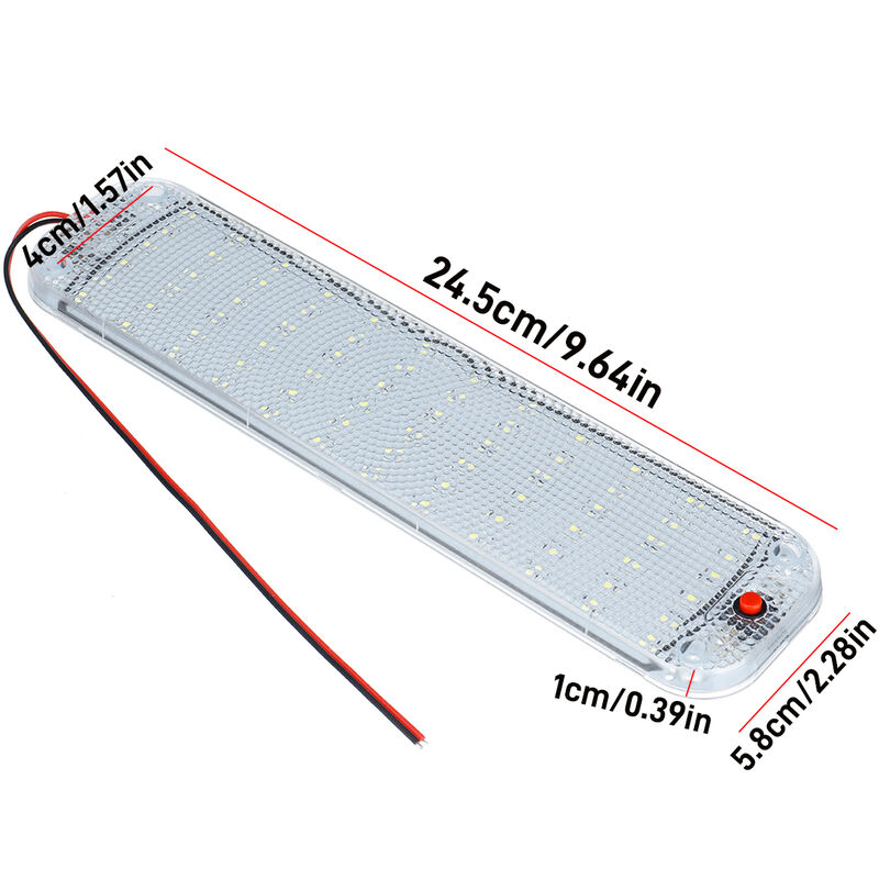 2 Stück LED Deckenleuchte 12V Wohnmobil mit Schalter Dimmbar