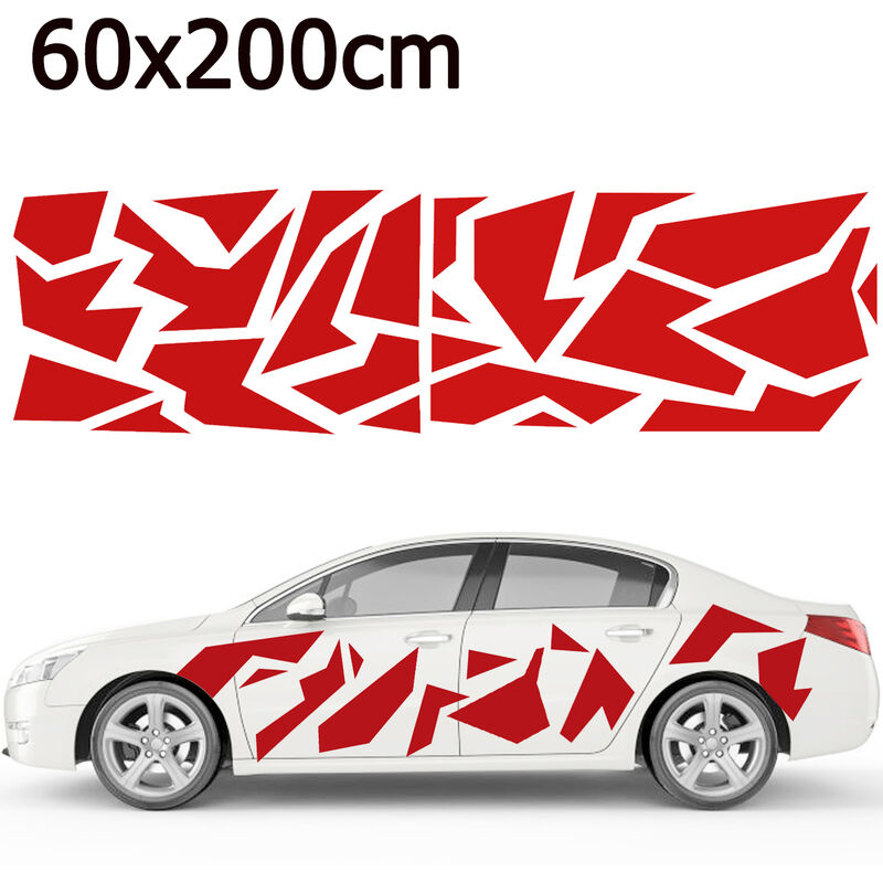 60 cm x 180 cm Universal Auto Auto Seite Körper Aufkleber Aufkleber Vinyl  Grafik Dekor (weiß)