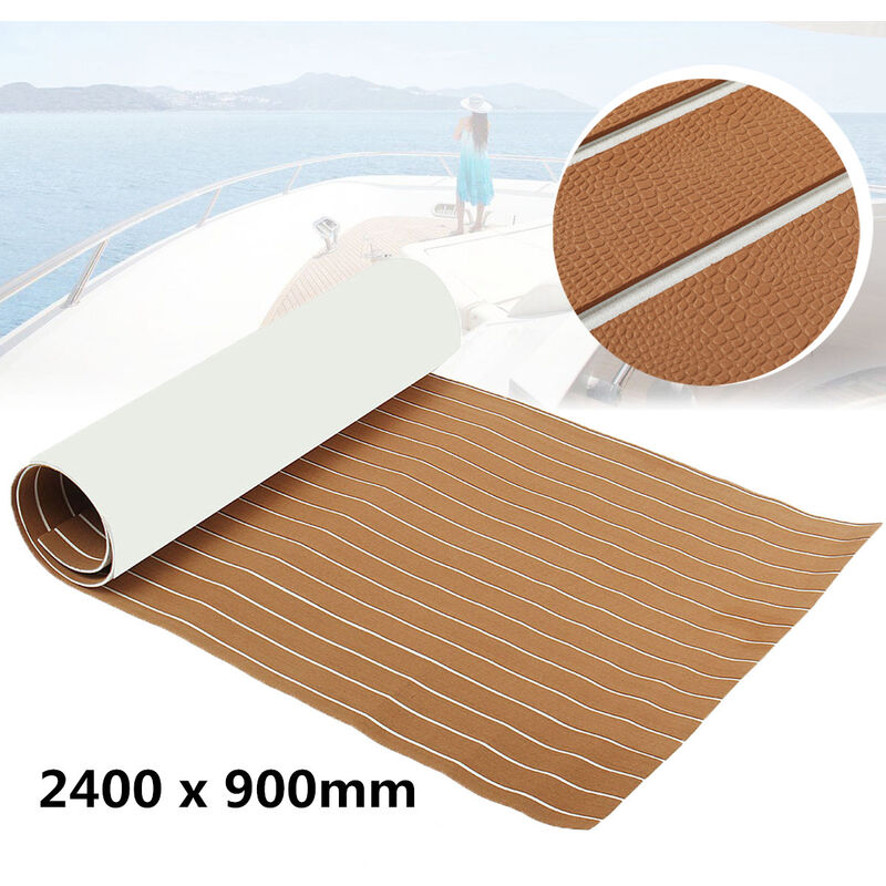 Insma Antirutschmatte 240x90 cm, 5 mm, EVA Schaum Bootsboden Selbstklebend  Bodenmatte für Yacht Boot
